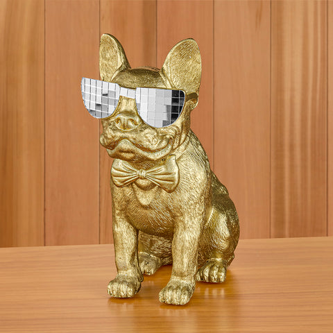 Groovy Gold Frenchie Figurine