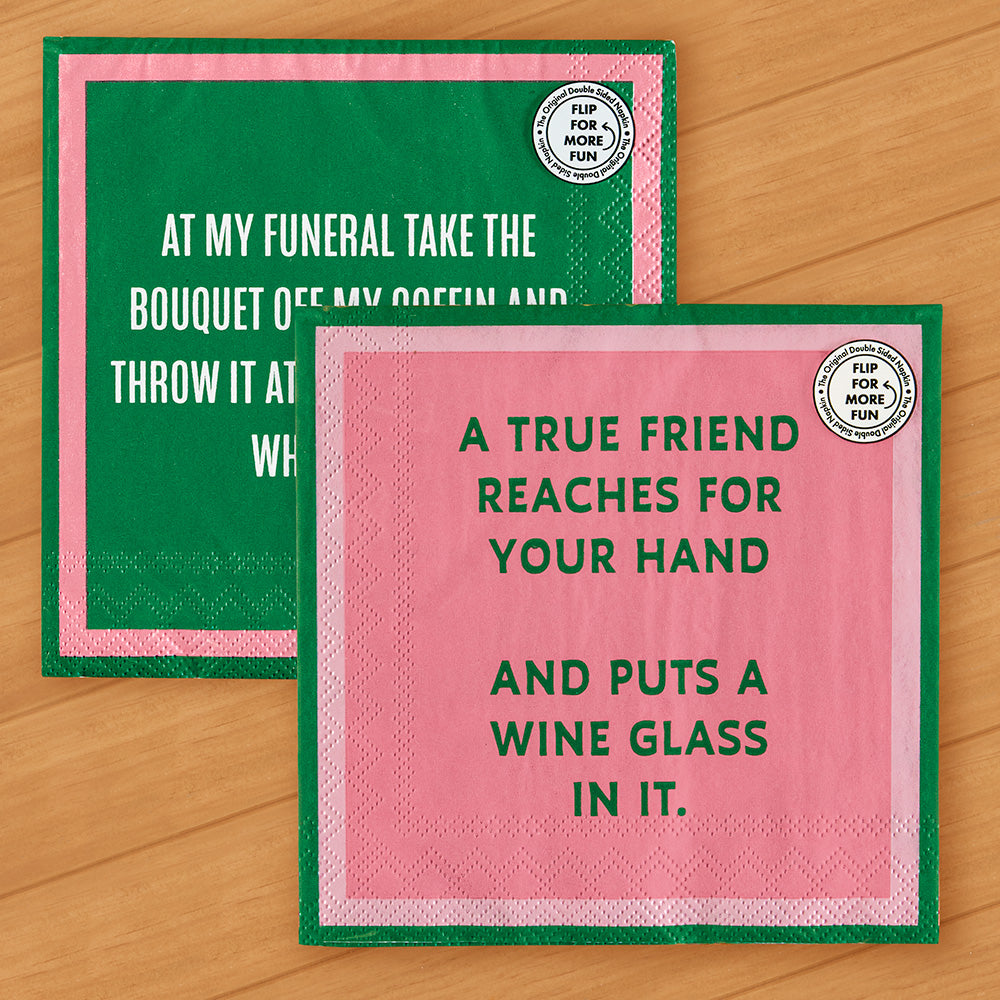 Drinks on Me Paper Cocktail Napkins, True Friend