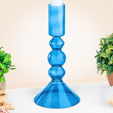 Modern Art Glass Taper Candleholders