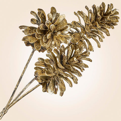 Glittered Pinecone Stem, 28"