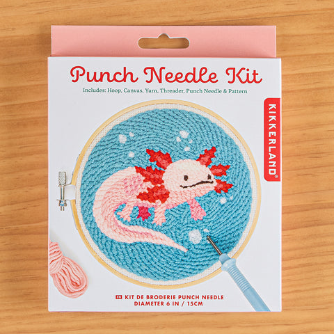 Kikkerland Axolotl Punch Needle Kit