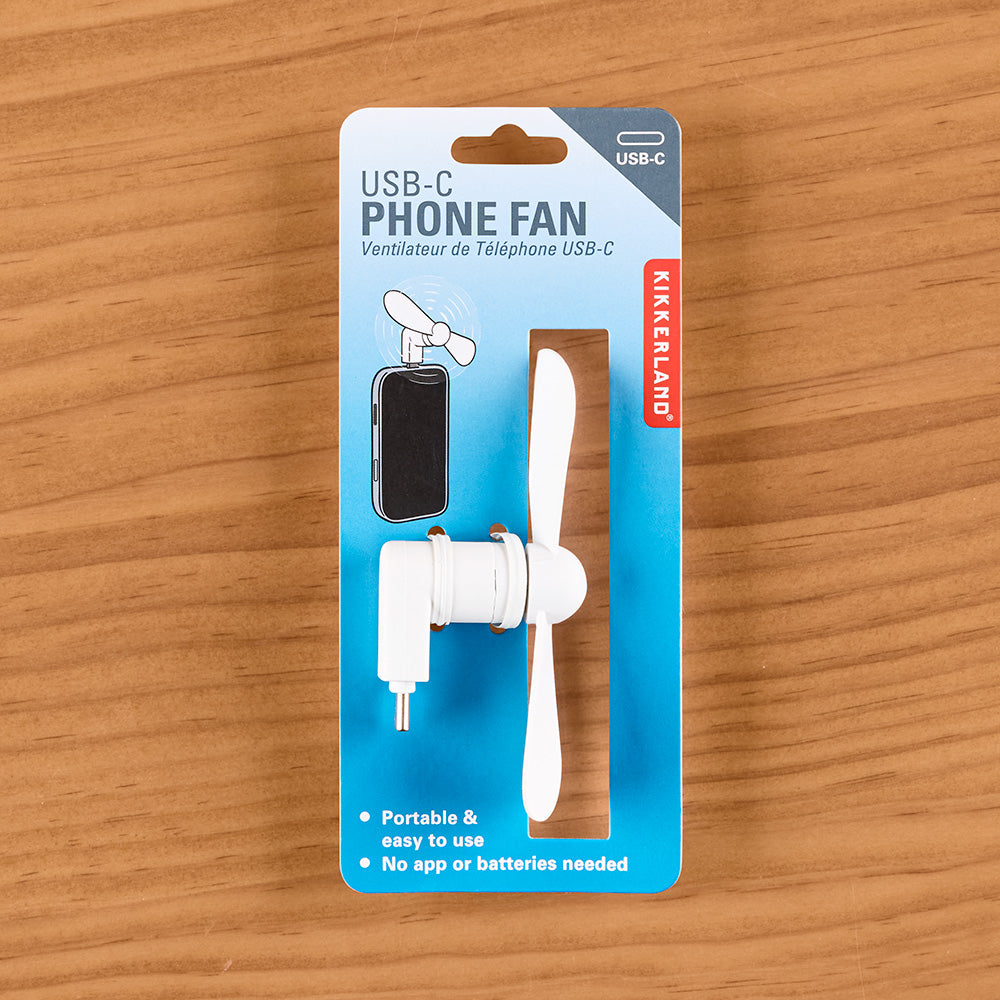 Kikkerland USB-C Phone-Powered Personal Fan