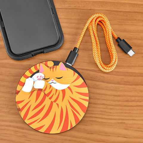 Kikkerland Sleepy Cat Wireless Charger