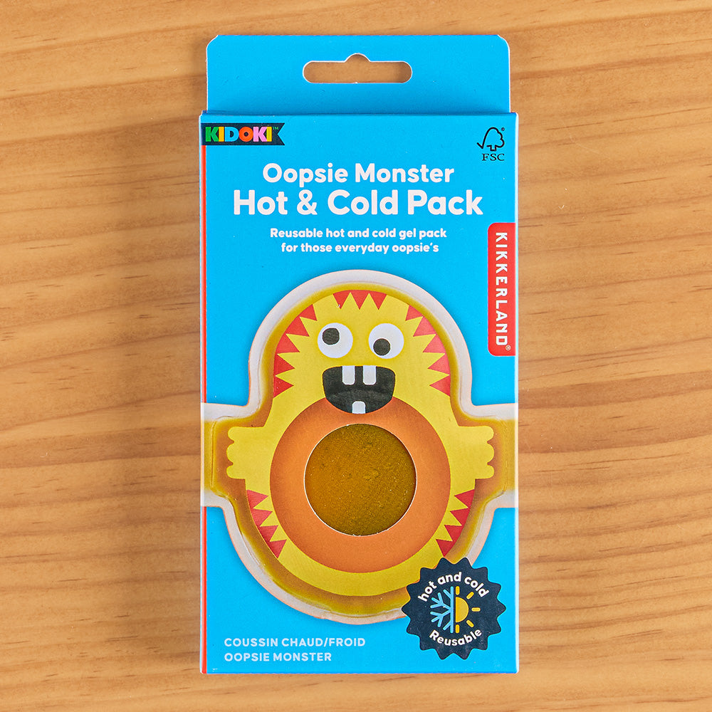 Kikkerland Kidoki Oopsie Monster Hot & Cold Gel Ice Pack