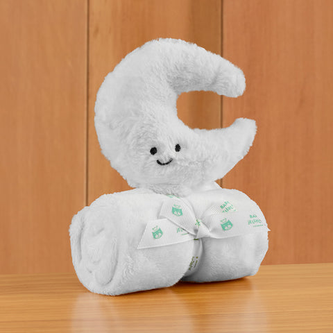 Jellycat Stuffed Animal Plush Soother Baby Blanket, Amuseables Moon