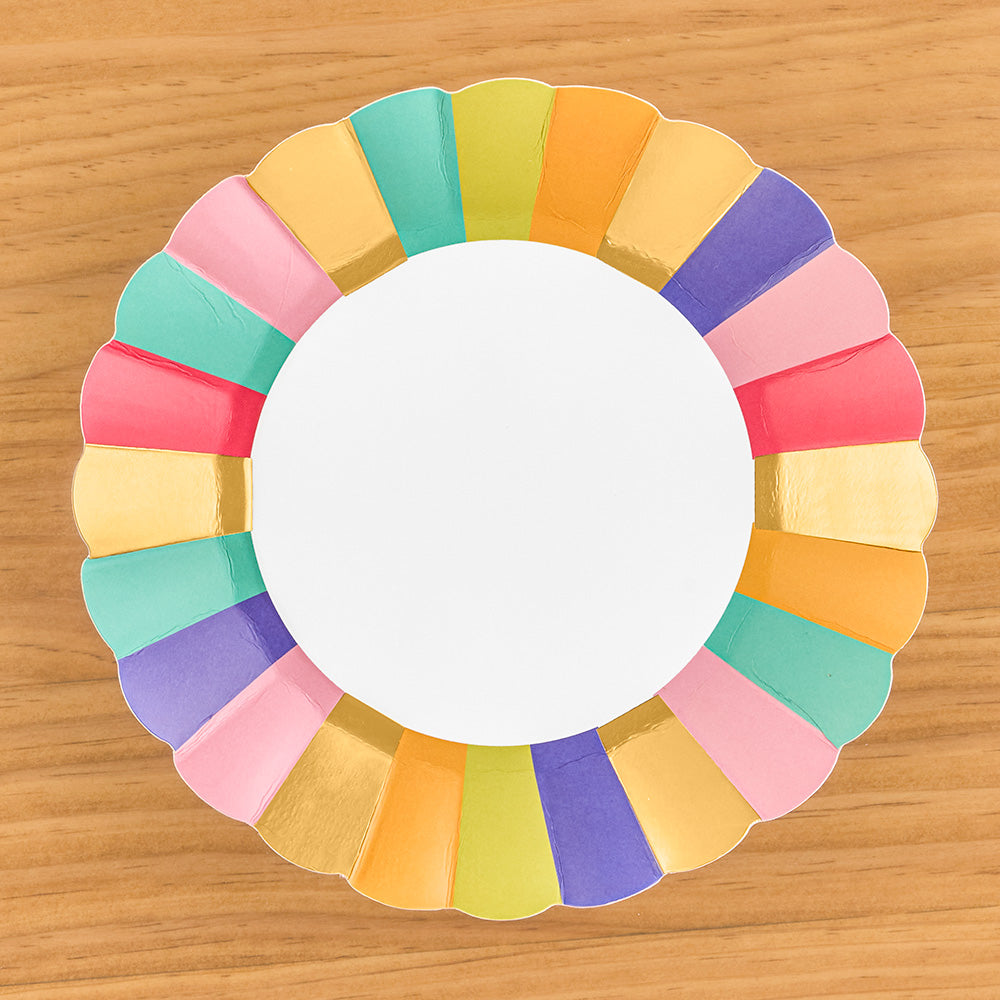 Sophistiplate Paper Plates and Napkins, Panoply Rainbow Sunshine
