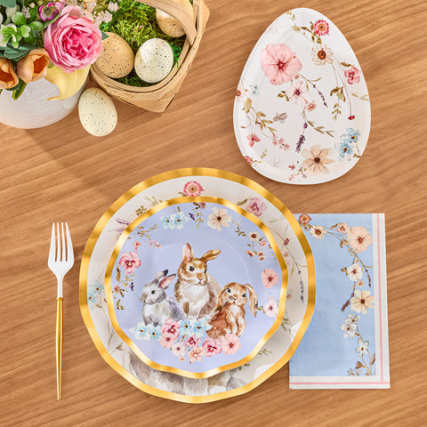 Sophistiplate Paper Plates and Napkins, Charming Easter Floral