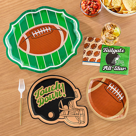 Sophistiplate Paper Plates and Napkins, "Tailgate All-Star"
