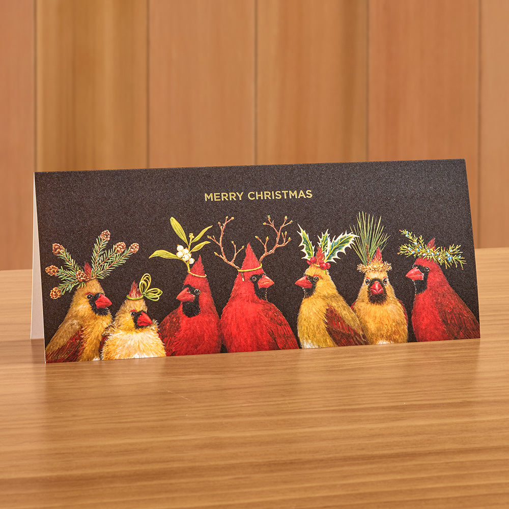 Hester & Cook Christmas Card Set, Fancy Christmas Cardinals