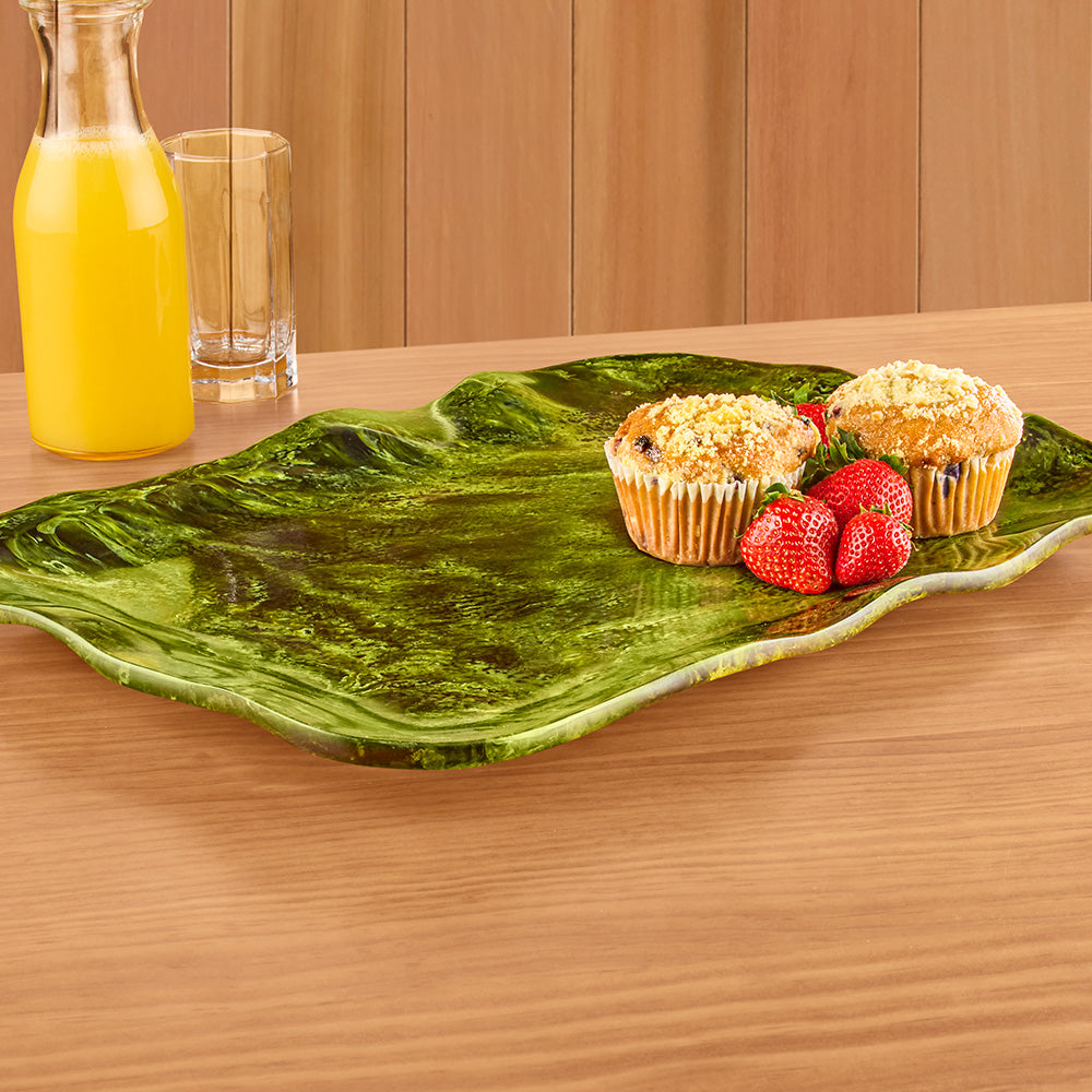 Beatriz Ball Resin Malachite Serving Tray