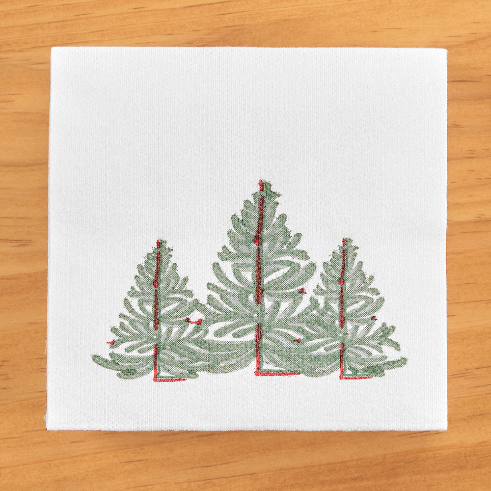 Vietri Papersoft Christmas Napkins, Lastra Evergreen