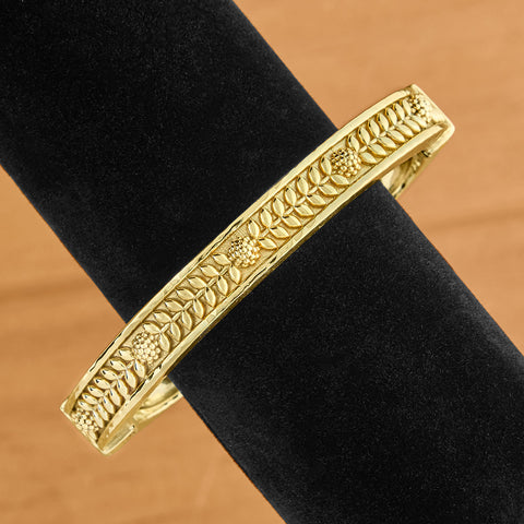 Capucine De Wulf Berry Vine Gold Hinged Bangle Bracelet