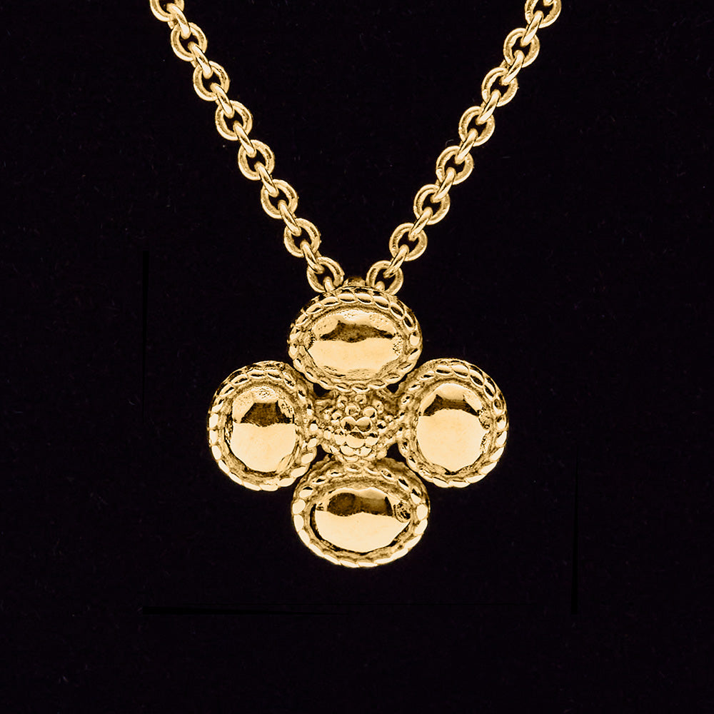 Capucine De Wulf Berry Clover Gold Slide Necklace