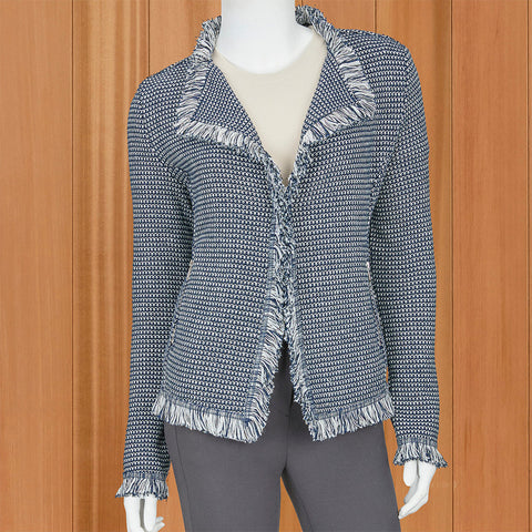 Lulu-B Fringed Knit Blazer Jacket