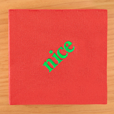 Caspari Paper Linen Christmas Napkins, "Nice"