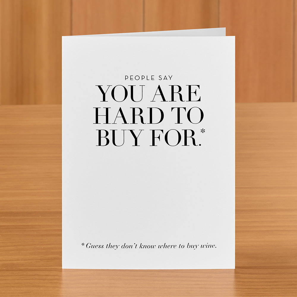 Design with Heart Birthday Card, Hard to Buy for… Buy Wine