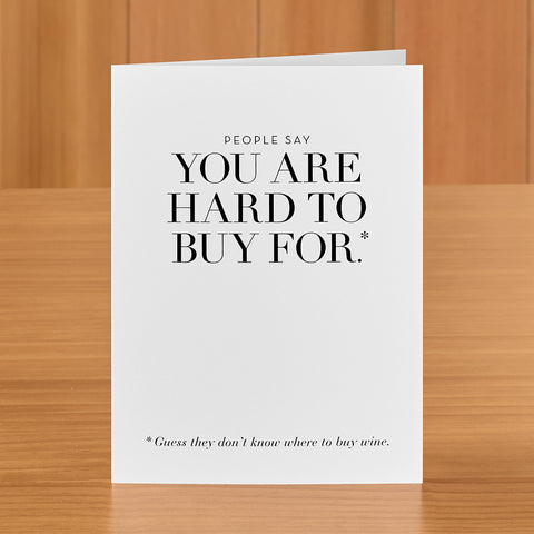 Design with Heart Birthday Card, Hard to Buy for… Buy Wine