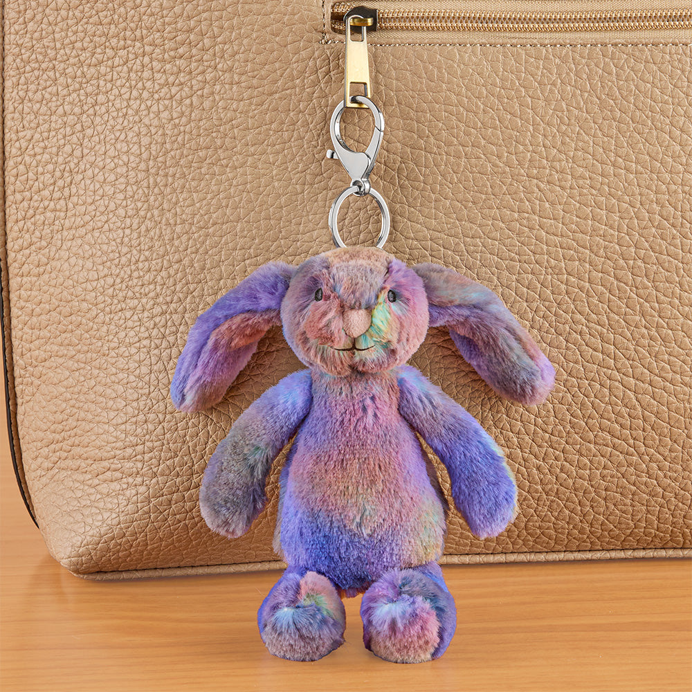 Jellycat Stuffed Animal Plush Bag Charm, Bashful Luxe Bunny Zodihop