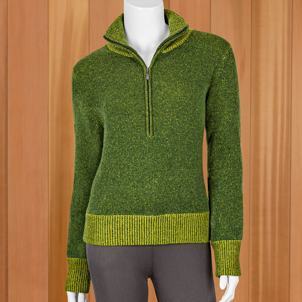 Kinross Two-Tone Quarter-Zip Sweater