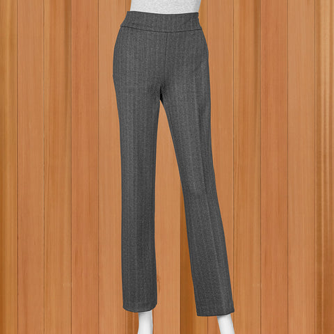 Renuar Petite Knit Pull-On Flare-Leg Pants, Herringbone Stripe