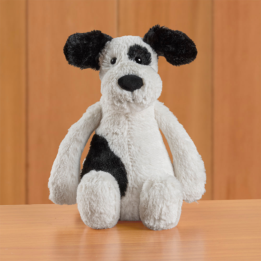 Jellycat Stuffed Animal Plush Toy, Bashful Black & Cream Puppy