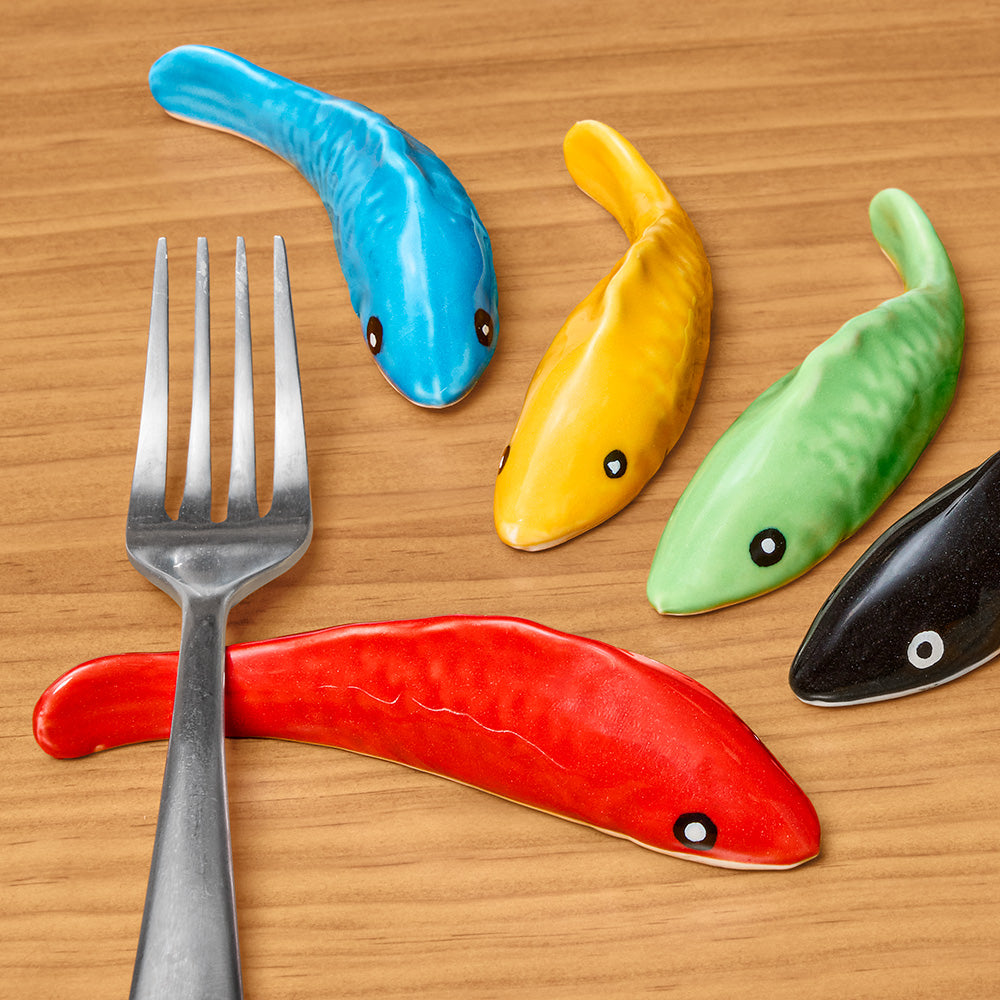 albert L. (punkt) Ceramic Fish Utensil Rest