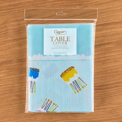 Caspari Paper Linen Table Cover, Birthday Cake Frosting