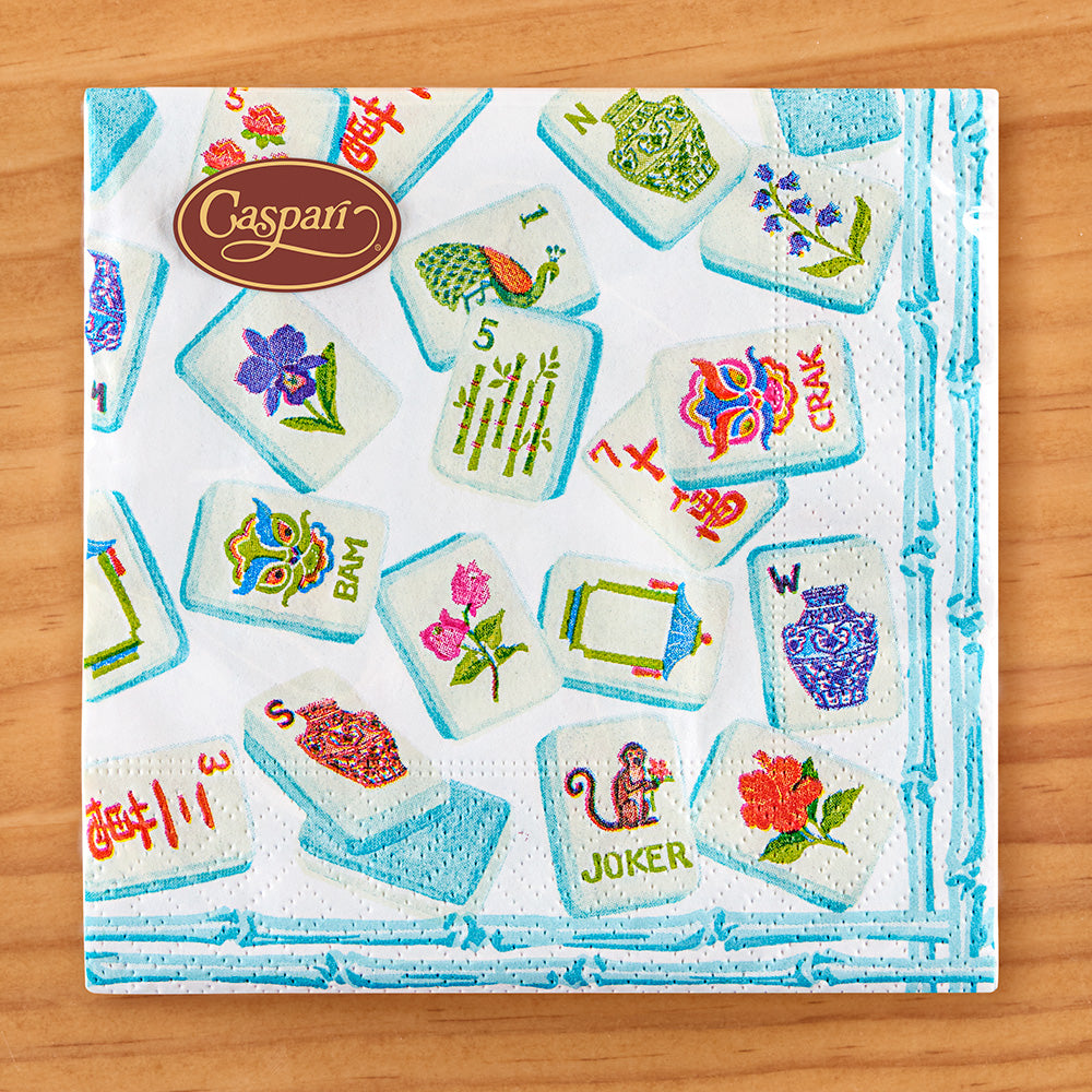 Caspari Paper Napkins, Mahjong Tiles
