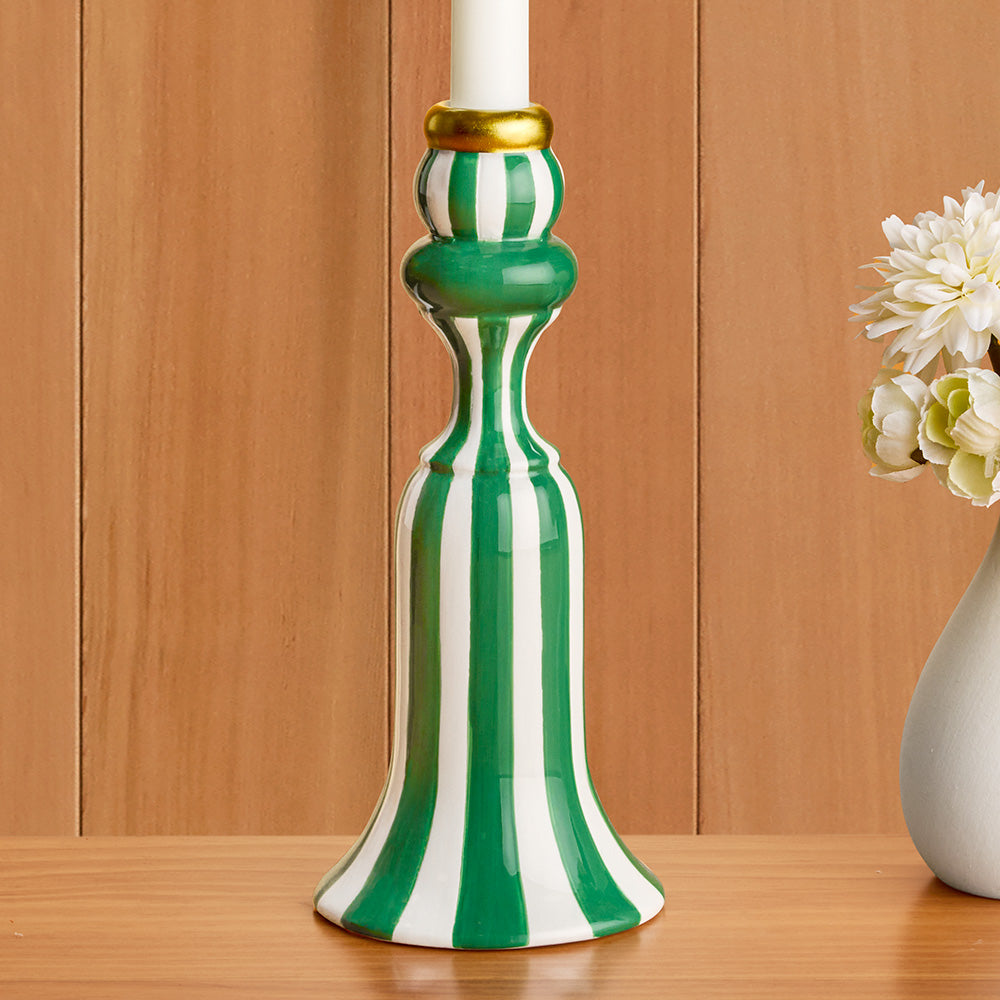 Citrus Stripe Taper Candleholder