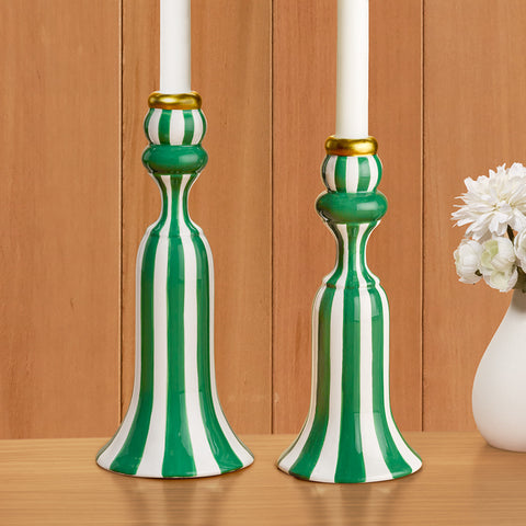 Citrus Stripe Taper Candleholder