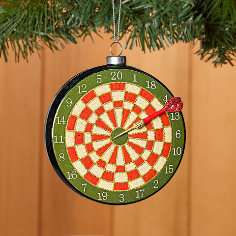 Cody Foster Glass Ornament, Dartboard