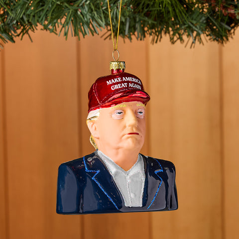 Cody Foster Glass Ornament, MAGA Hat Trump