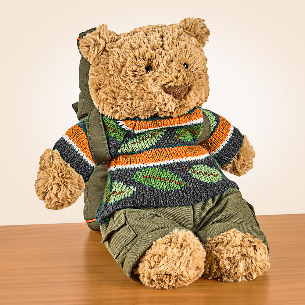 Jellycat Stuffed Animal Plush Toy, Bartholomew Bear in Hiking Outfit