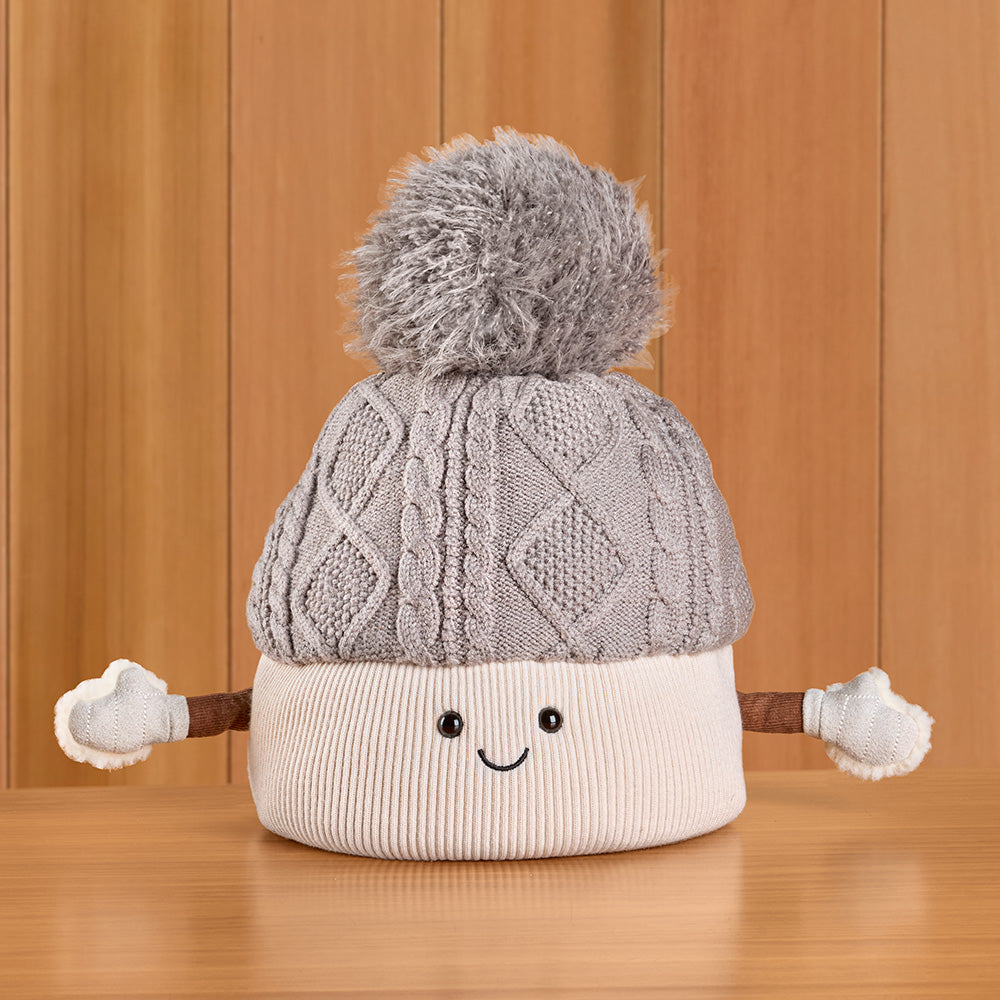 Jellycat Stuffed Animal Plush Toy, Amuseables Pomilly Knit Hat