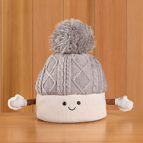 Jellycat Stuffed Animal Plush Toy, Amuseables Pomilly Knit Hat