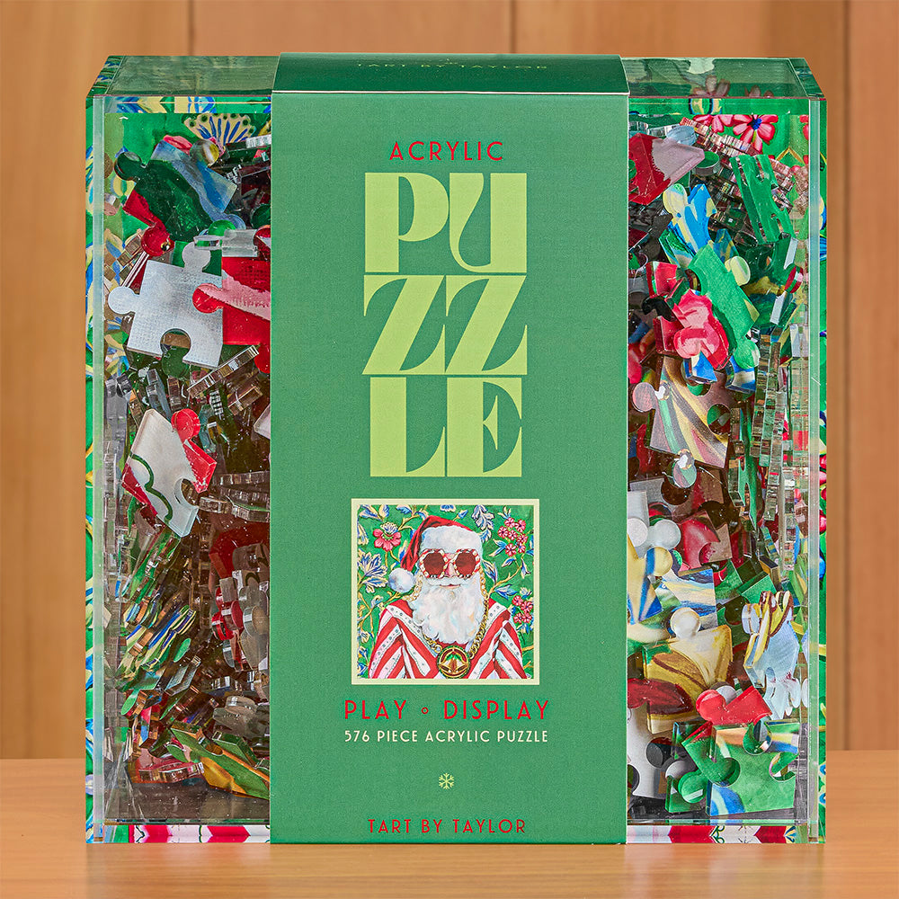 Tart by Taylor 576-Piece Acrylic Jigsaw Puzzle, Swanky Santa