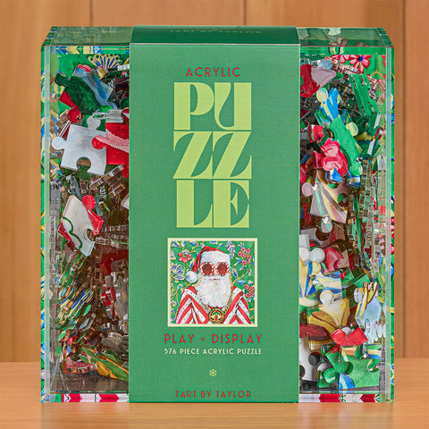 Tart by Taylor 576-Piece Acrylic Jigsaw Puzzle, Swanky Santa