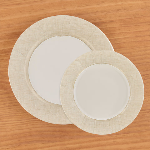 Caspari Linen Paper Plates – Natural