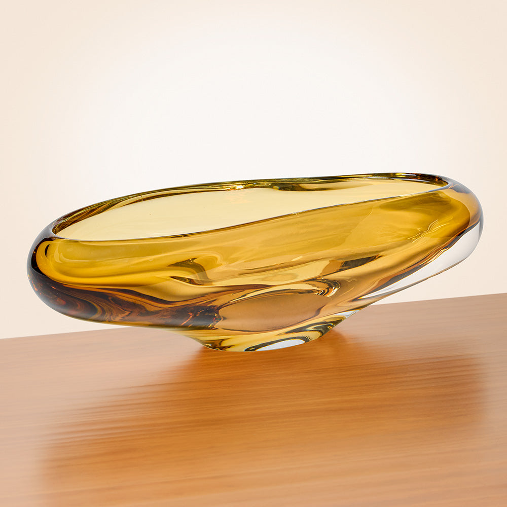 Global Views Art Glass Canoe Bowl