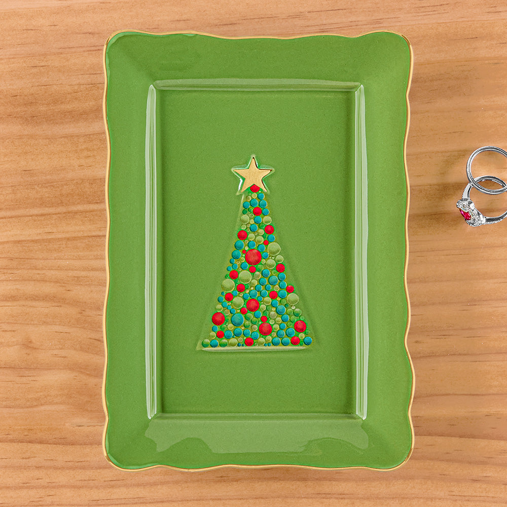 Zodax Christmas Tree Trinket Dish