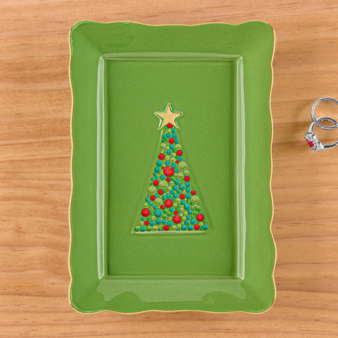 Zodax Christmas Tree Trinket Dish