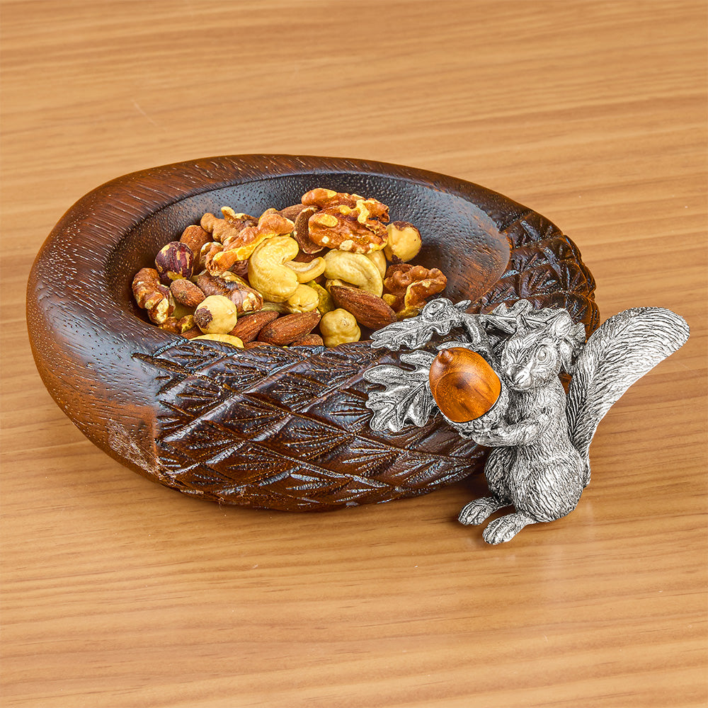 Zodax St. Anton Acorn and Squirrel Nut Bowl