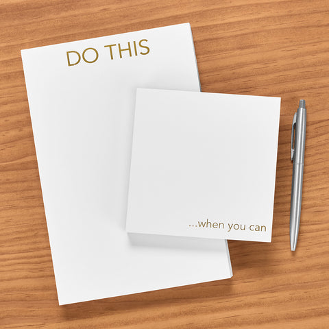Lined Design "Get It Done" Stacked Notepad Set