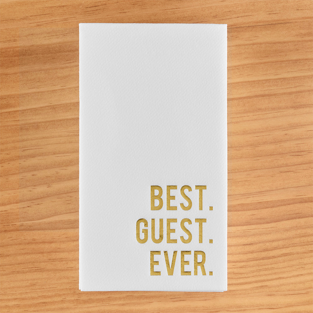 Lined Design Paper Guest Towels, "Best Guest Ever"