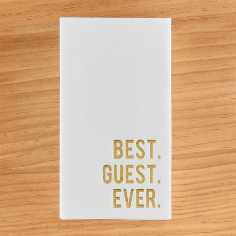 Lined Design Paper Guest Towels, "Best Guest Ever"