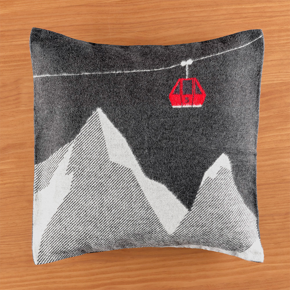David Fussenegger SILVRETTA Flannel Pillow Cover, Alpine Gondola