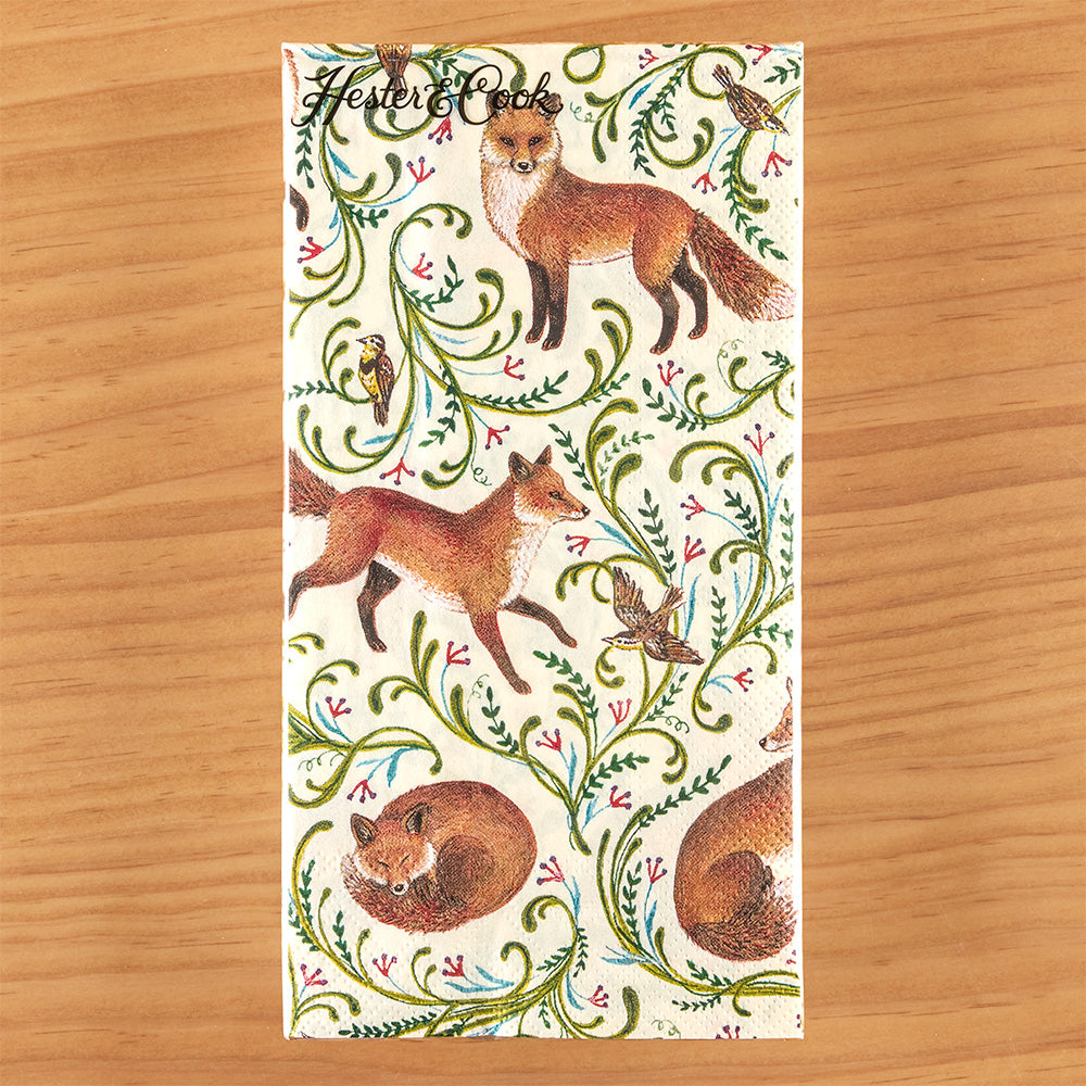 Hester & Cook Paper Napkins, Fanciful Fox