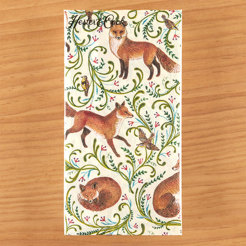 Hester & Cook Paper Napkins, Fanciful Fox