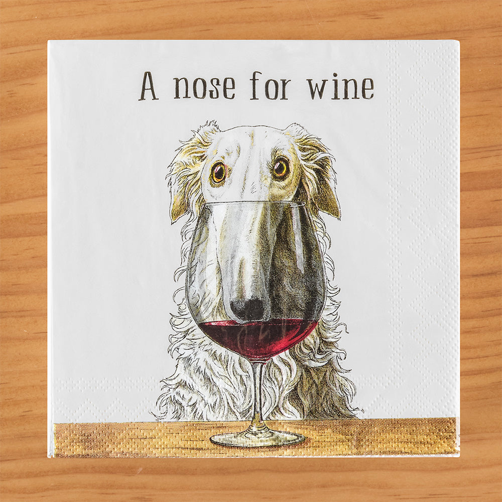 Hester & Cook Paper Napkins, A Nose for Wine