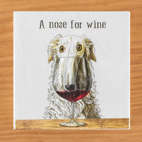 Hester & Cook Paper Napkins, A Nose for Wine